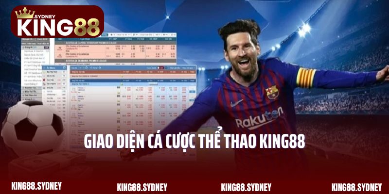 Giao diện cá cược thể thao King88 đẹp mắt, hiện đại